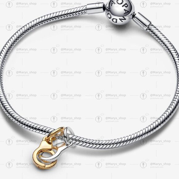 Pandora Openable & Splittable Handcuffs Dangle Charm - Picture 3 of 6